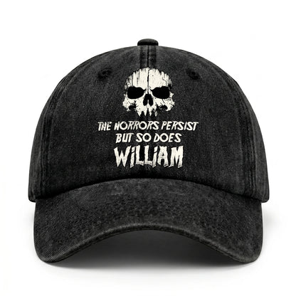 The Horrors Persist But So Does Your Name Cool Skull Washed Cap WILLIAM 13K1 C134PF