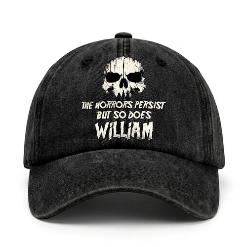 The Horrors Persist But So Does Your Name Cool Skull Washed Cap WILLIAM 13K1 C134PF