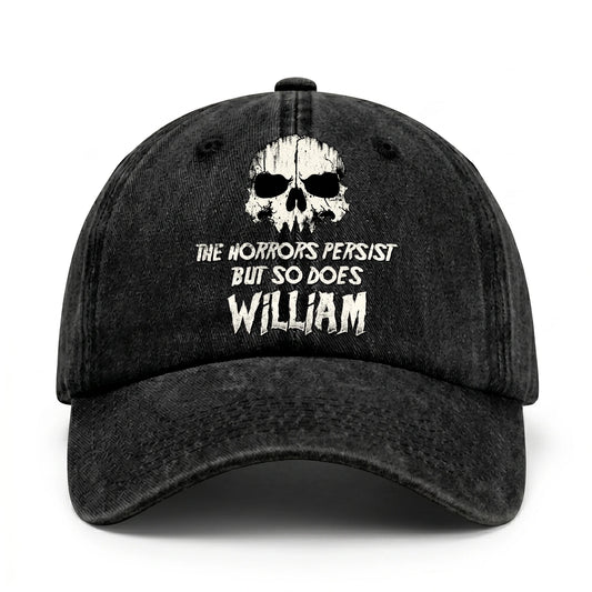 The Horrors Persist But So Does Your Name Cool Skull Washed Cap WILLIAM 13K1 C134PF
