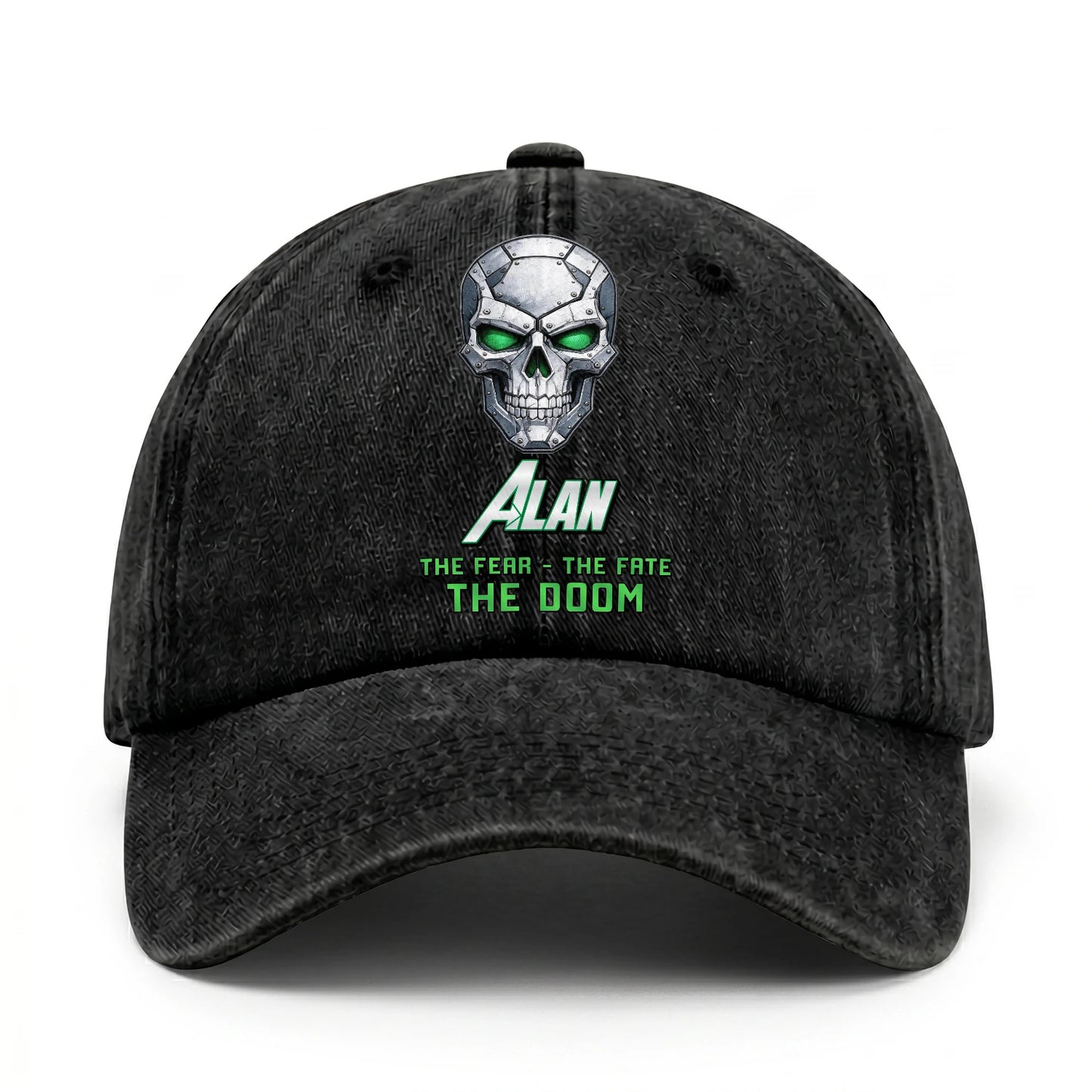 The Fear The Fate The Doom Skull Washed Cap ALAN 13K1 C99PF