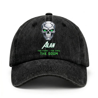 The Fear The Fate The Doom Skull Washed Cap ALAN 13K1 C99PF