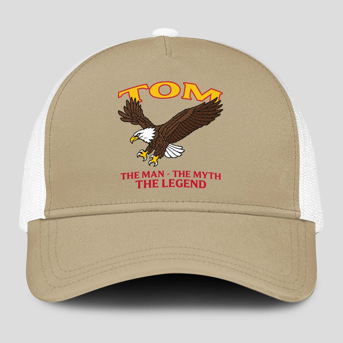 The Man The Myth The Legend Eagle Khaki Mesh Cap TOM 13K1 C210PF