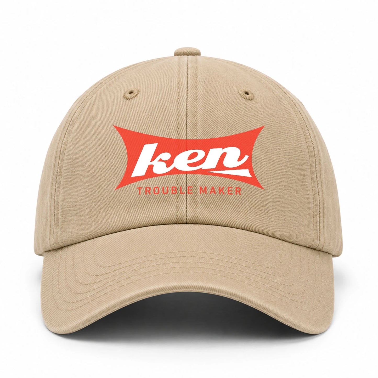 Trouble Maker Red Logo Washed Cap KEN 13K1 C78PF