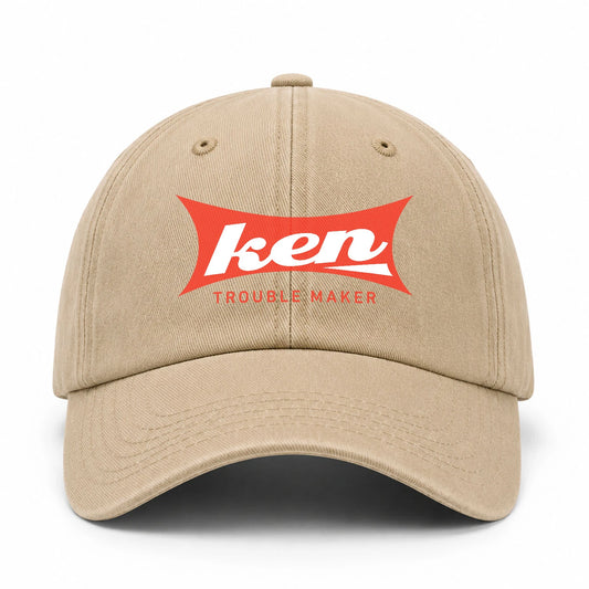 Trouble Maker Red Logo Washed Cap KEN 13K1 C78PF