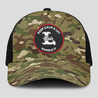 Keep Calm & Let Your Name Handle It Camo Mesh Cap LUIS 13K1 C209PF