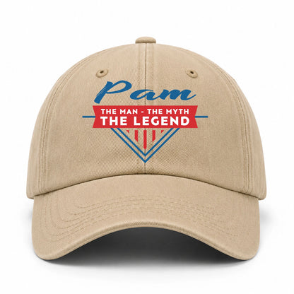 The Man The Myth The Legend Logo Washed Cap PAM 13K1 C37PF