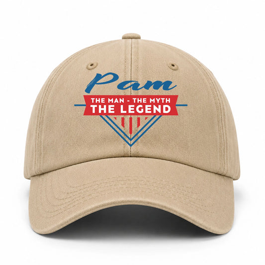 The Man The Myth The Legend Logo Washed Cap PAM 13K1 C37PF