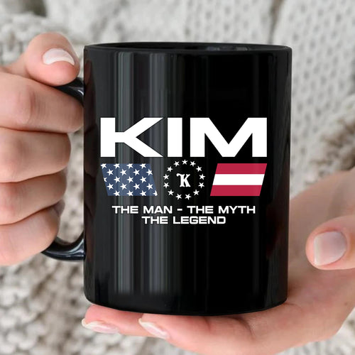 The Man The Myth The Legend Us Flag Mug KIM 13K1 MG23