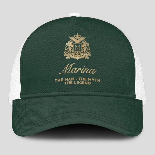 The Man The Myth The Legend Sage Green Mesh Cap MARINA 13K1 C192PF