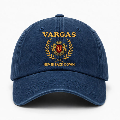 Never Back Down Royal Blue Denim Cap VARGAS 13K1 C60PF