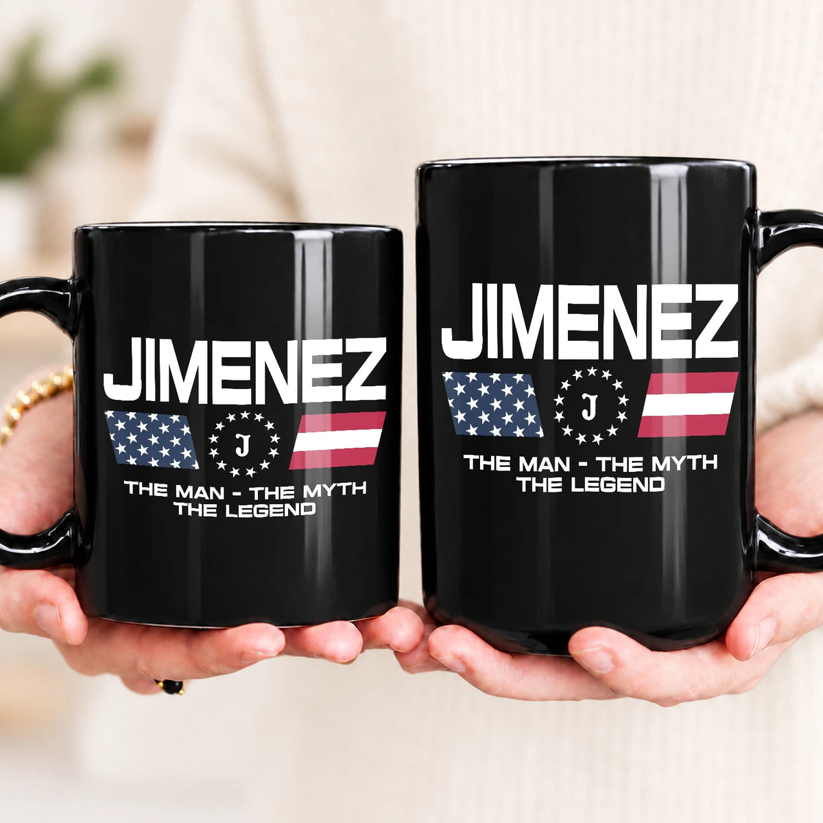 The Man The Myth The Legend Us Flag Mug JIMENEZ 13K1 MG23