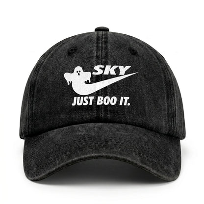 Just Boo It Halloween Washed Cap SKY 13K1 C83PF