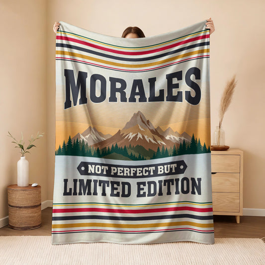 Not Perfect But Limited Edition Vintage Mountain Fleece Blanket MORALES 13K1 BK45