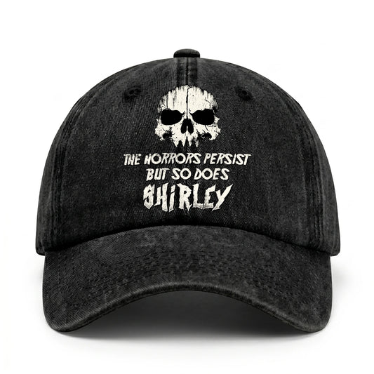 The Horrors Persist But So Does Your Name Cool Skull Washed Cap SHIRLEY 13K1 C134PF