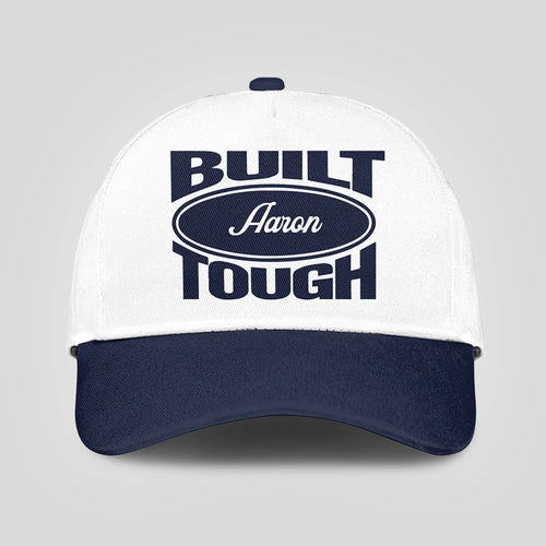 Built Your Name Tough Slogan Blue And White Cap AARON 13K1 C95PF