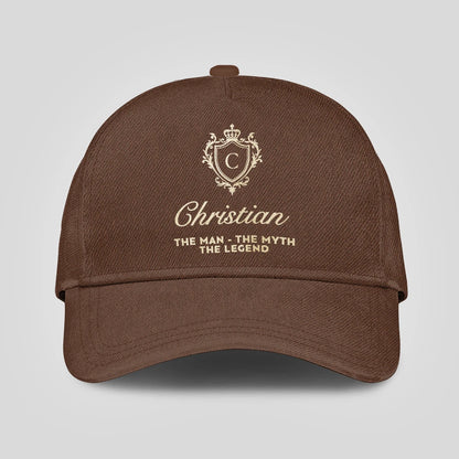 The Man The Myth The Legend Golden Brown Cap CHRISTIAN 13K1 C142PF