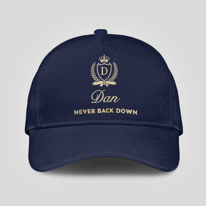 Never Back Down Luxury Crest Navy Cap DAN 13K1 C167PF