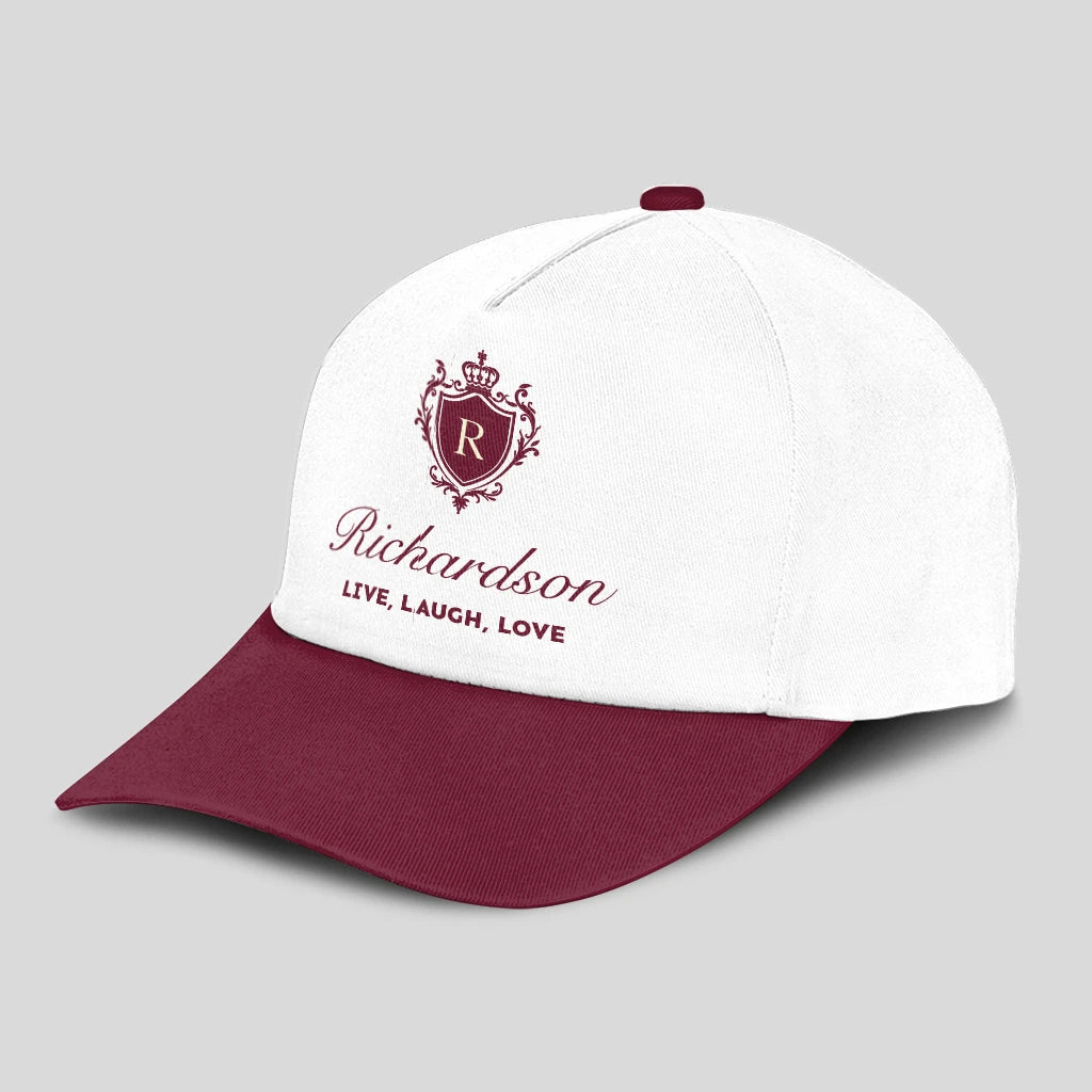 Live Laugh Love Elegant Burgundy And White Cap RICHARDSON 13K1 C88PF