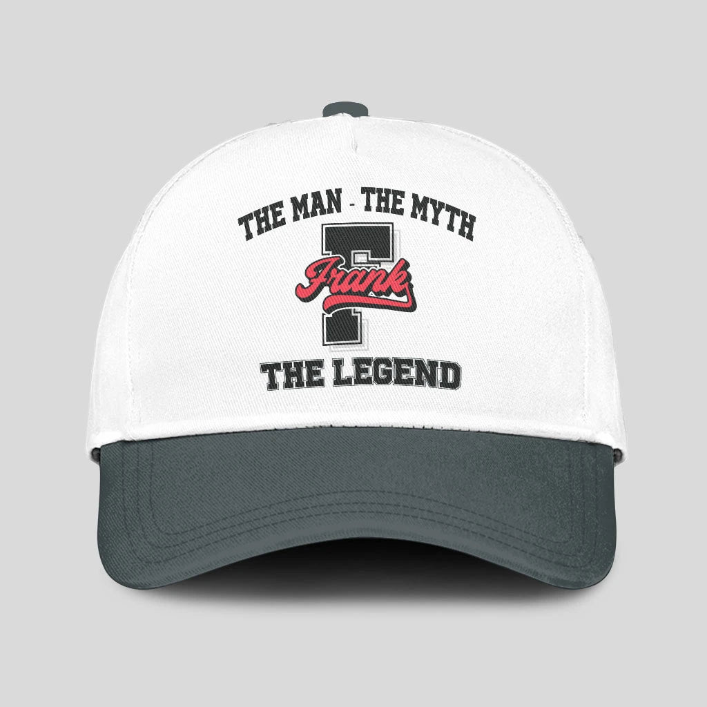The Man The Myth The Legend Custom Initial Letter And Name Cap FRANK 13K1 C38PF