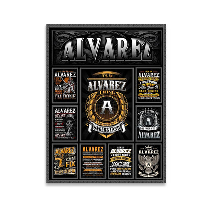 ALVAREZ Personalized Sponge Floor Mat – Custom Printed Home Decor 13K1-AR2