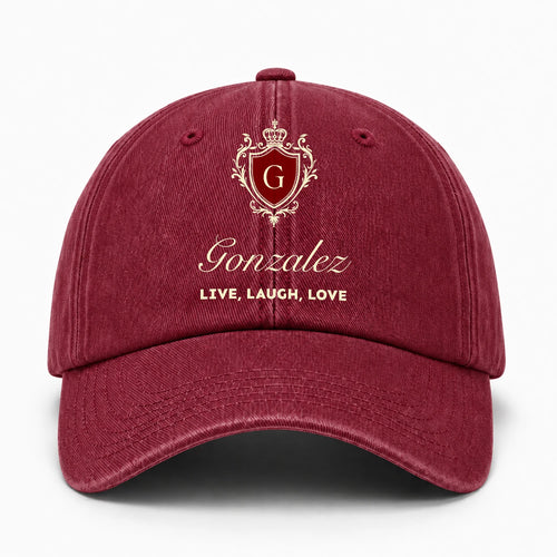 Live Laugh Love Elegant Burgundy Washed Cap GONZALEZ 13K1 C89PF