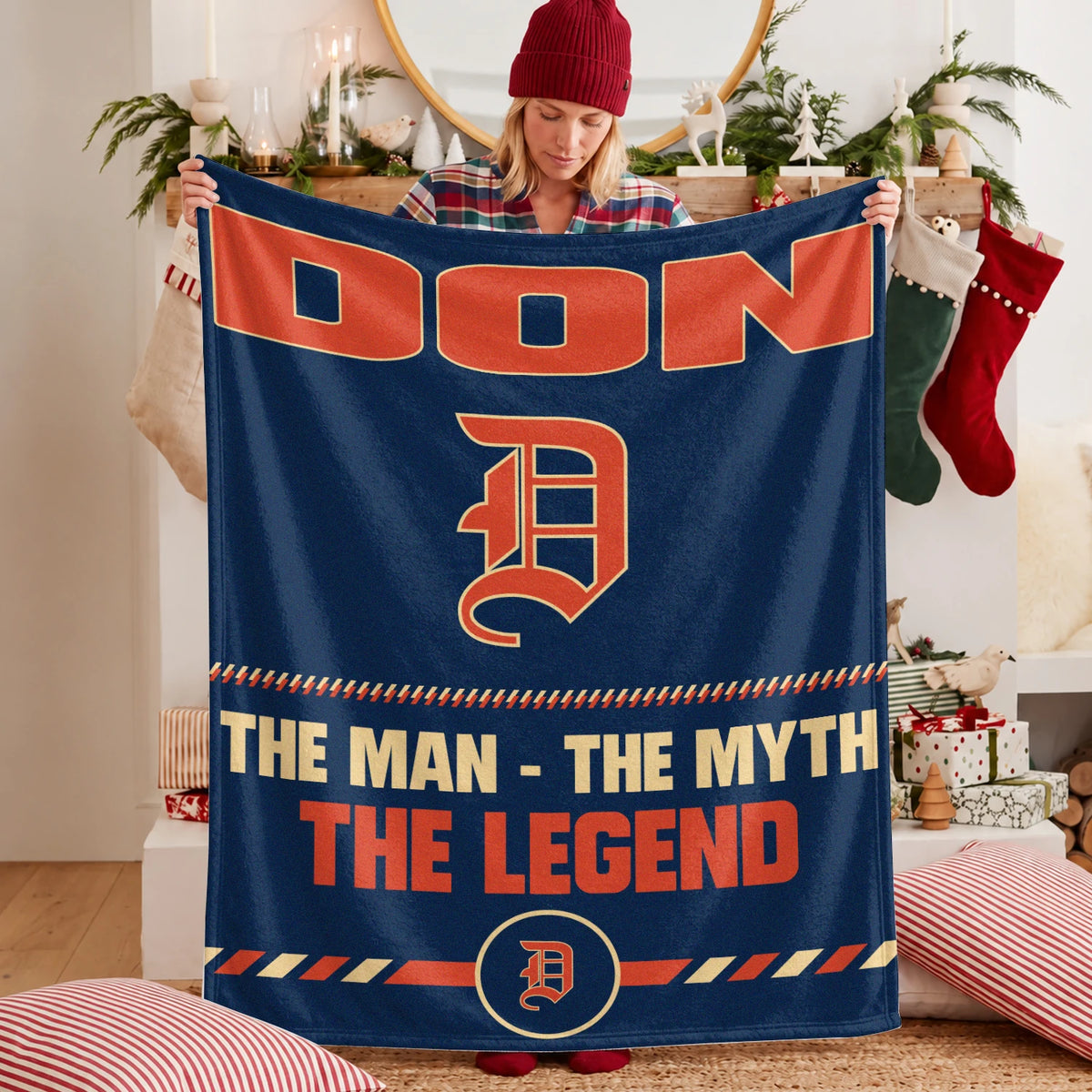 The Man The Myth The Legend Retro Fleece Blanket DON 13K1 BK53
