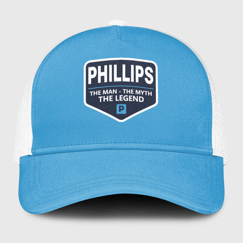 The Man The Myth The Legend Light Blue Mesh Cap PHILLIPS 13K1 C190PF