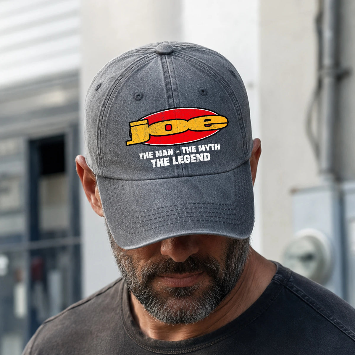 The Man The Myth The Legend Vintage Logo Washed Cap JOE 13K1 C162PF