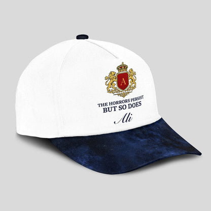 The Horrors Persist But So Does Your Name Elegant Blue And White Cap ALI 13K1 C123PF