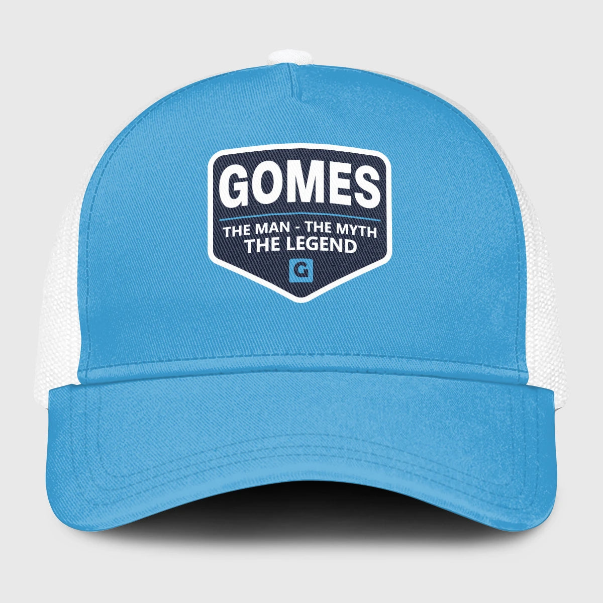The Man The Myth The Legend Light Blue Mesh Cap GOMES 13K1 C190PF