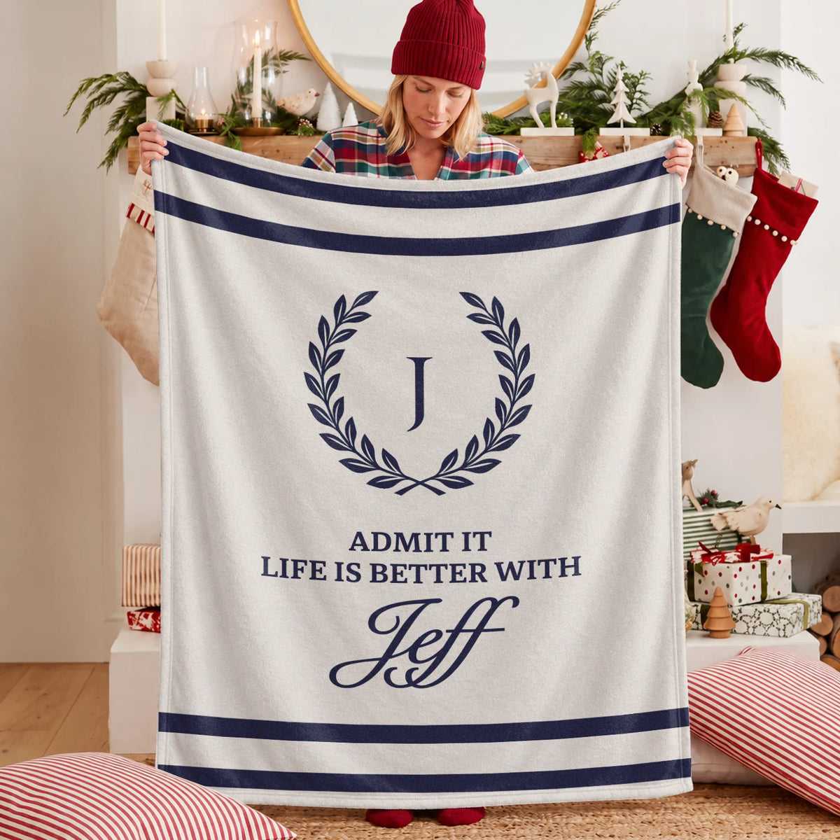 Admit It Life Is Better With Your Name Vintage Fleece Blanket JEFF 13K1 BK40