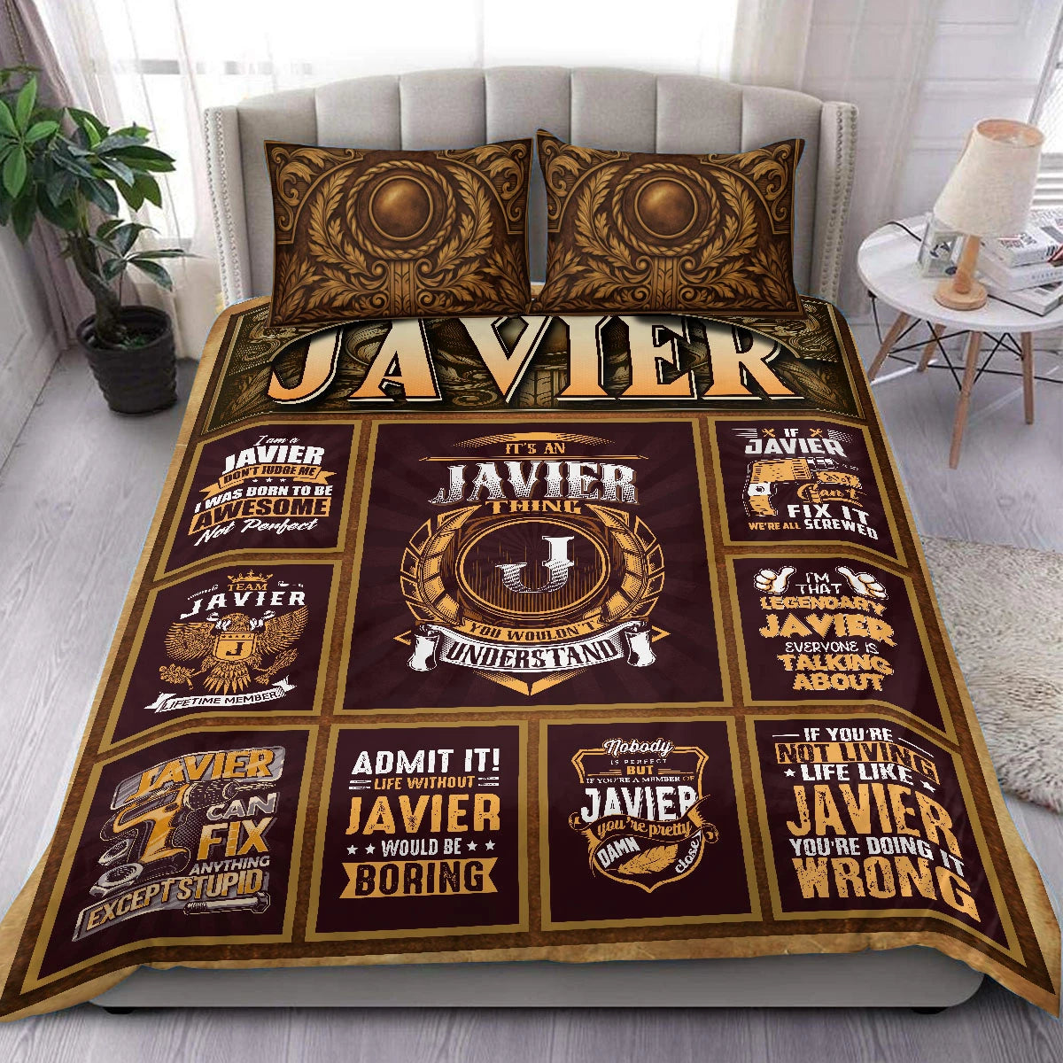 JAVIER Limited Edition Personalized Bedding Set 13K1-BS3
