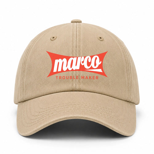 Trouble Maker Red Logo Washed Cap MARCO 13K1 C78PF