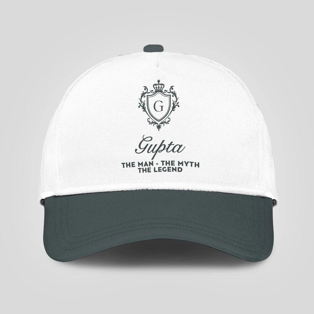 The Man The Myth The Legend Elegant Gray And White Cap GUPTA 13K1 C170PF