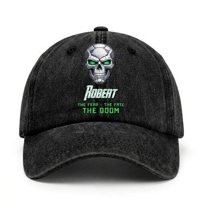 The Fear The Fate The Doom Skull Washed Cap ROBERT 13K1 C99PF