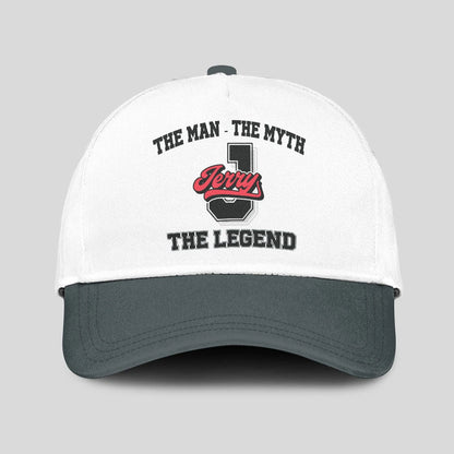 The Man The Myth The Legend Custom Initial Letter And Name Cap JERRY 13K1 C38PF