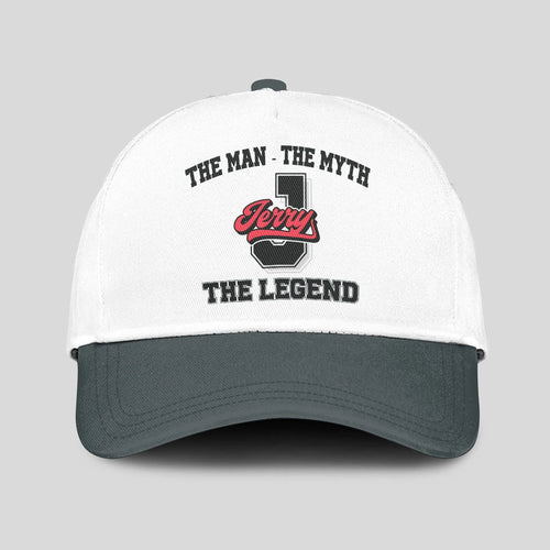 The Man The Myth The Legend Custom Initial Letter And Name Cap JERRY 13K1 C38PF