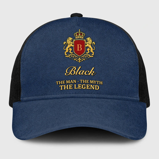 The Man The Myth The Legend Royal Blue Mesh Cap BLACK 13K1 C187PF