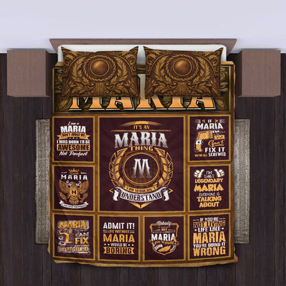 MARIA Limited Edition Personalized Bedding Set 13K1-BS3