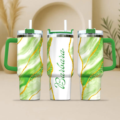 BARBARA 40oz Personalized Tumbler Cup with Straw | Custom Stainless Steel Mug 13K1-TB1