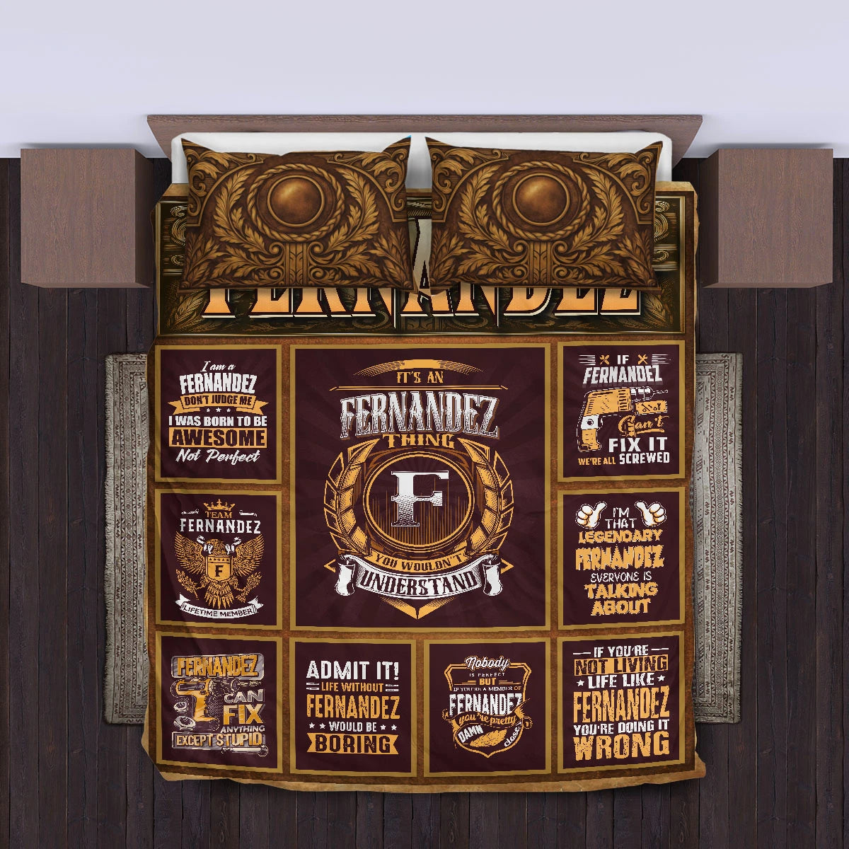FERNANDEZ Limited Edition Personalized Bedding Set 13K1-BS3