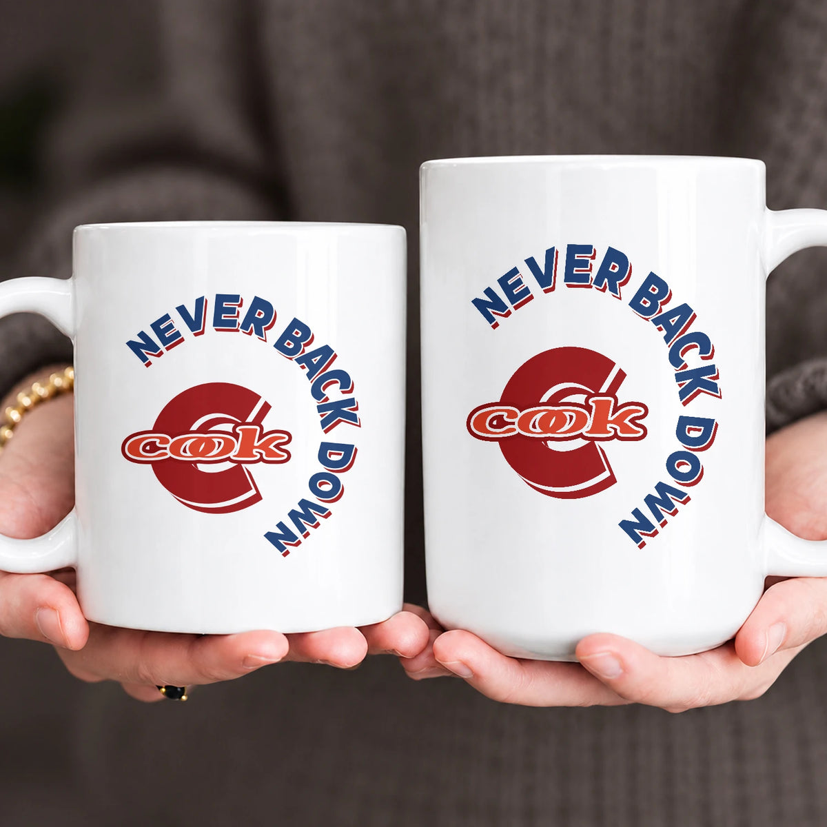 Never Back Down Log With Your Name Mug COOK 13K1 MG25