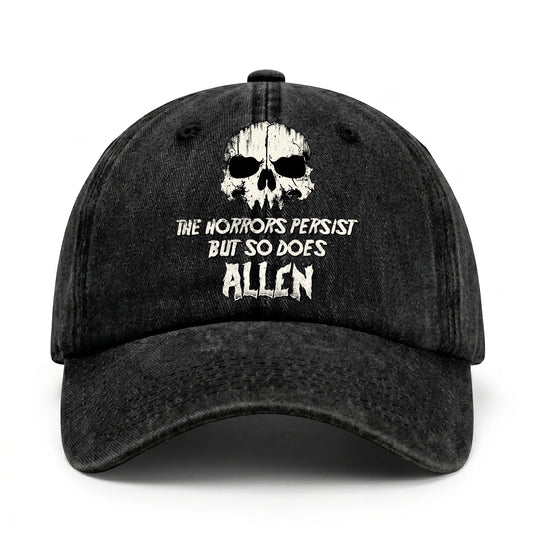 The Horrors Persist But So Does Your Name Cool Skull Washed Cap ALLEN 13K1 C134PF