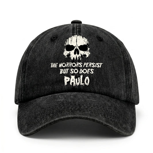 The Horrors Persist But So Does Your Name Cool Skull Washed Cap PAULO 13K1 C134PF