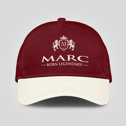 Born Legendary Burgundy And Beige Cap MARC 13K1 C181PF
