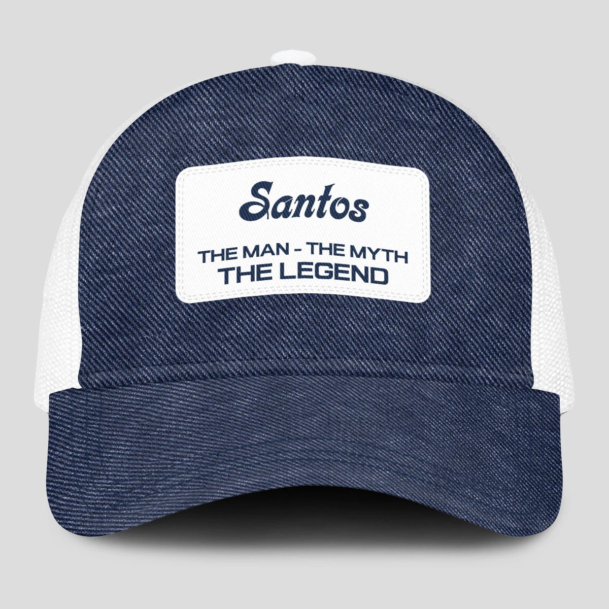 The Man The Myth The Legend Blue Denim Mesh Cap SANTOS 13K1 C194PF