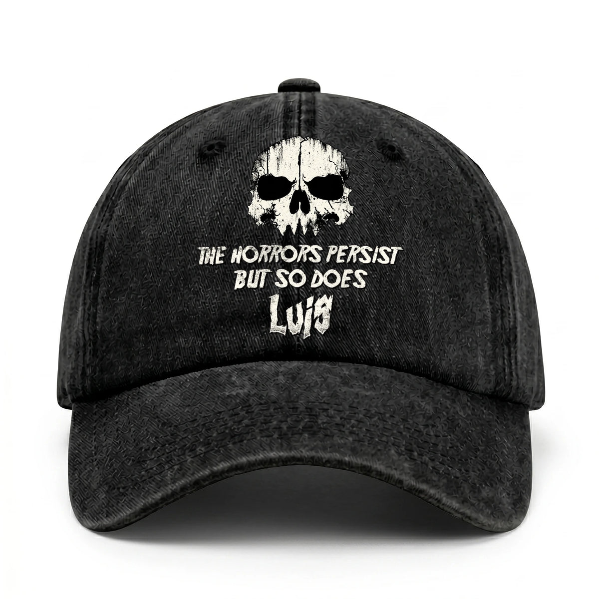 The Horrors Persist But So Does Your Name Cool Skull Washed Cap LUIS 13K1 C134PF