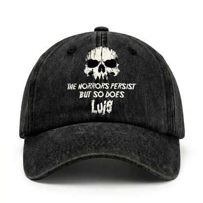 The Horrors Persist But So Does Your Name Cool Skull Washed Cap LUIS 13K1 C134PF