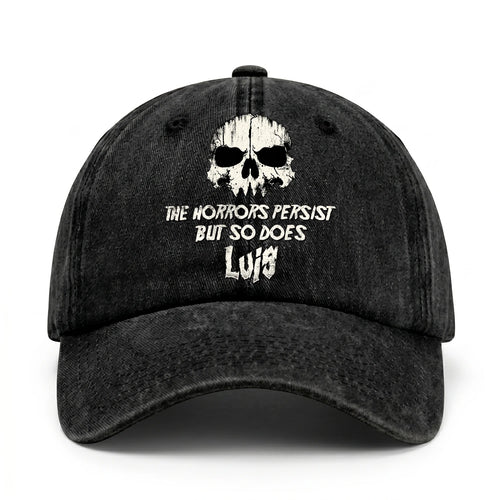 The Horrors Persist But So Does Your Name Cool Skull Washed Cap LUIS 13K1 C134PF