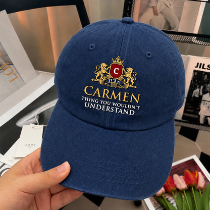 It's A Your Name Thing You Wouldn't Understand Royal Blue Washed Cap CARMEN 13K1 C184PF